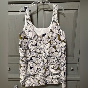 Banana Republic White Navy Blue and  Green  mini dress